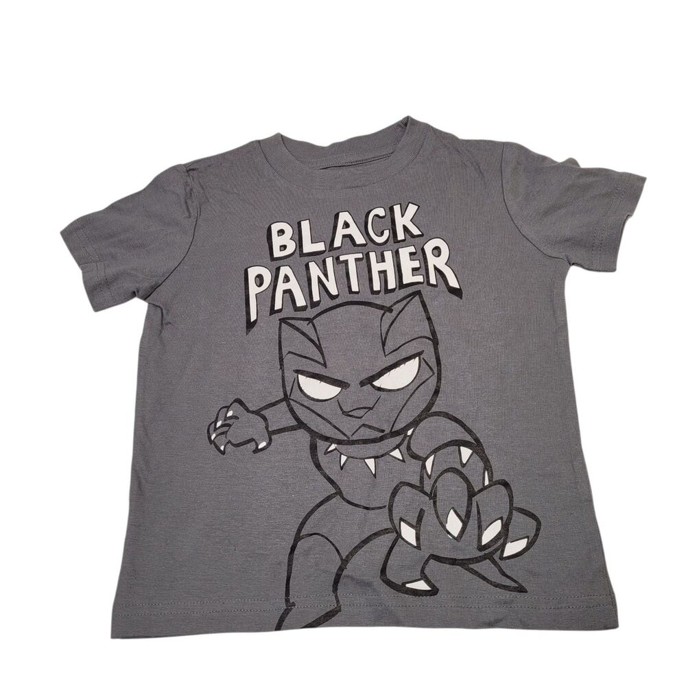 Marvel Boys Black Panther Toddler T-Shirt Gray Superhero Size 2T